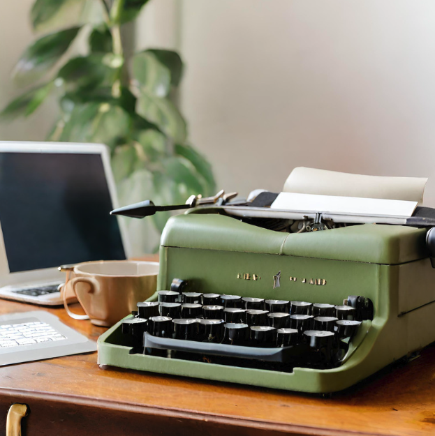 Vintage Typewriter and Computer